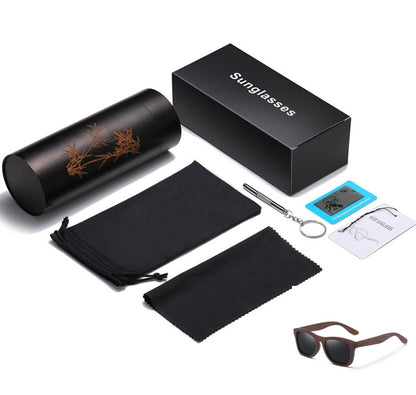 Dark Bamboo Sunglasses - Case Included